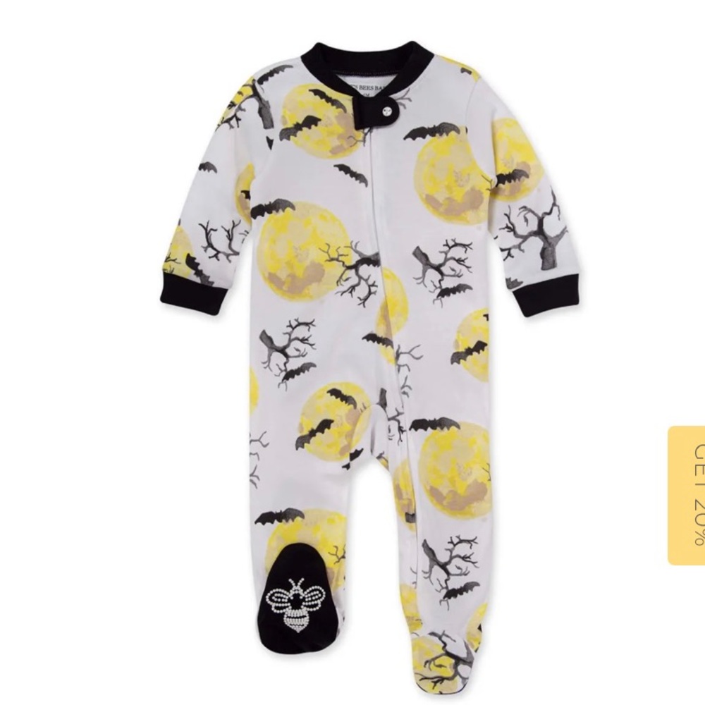 Burt’s Bees 6-9 months Halloween Footie PJs